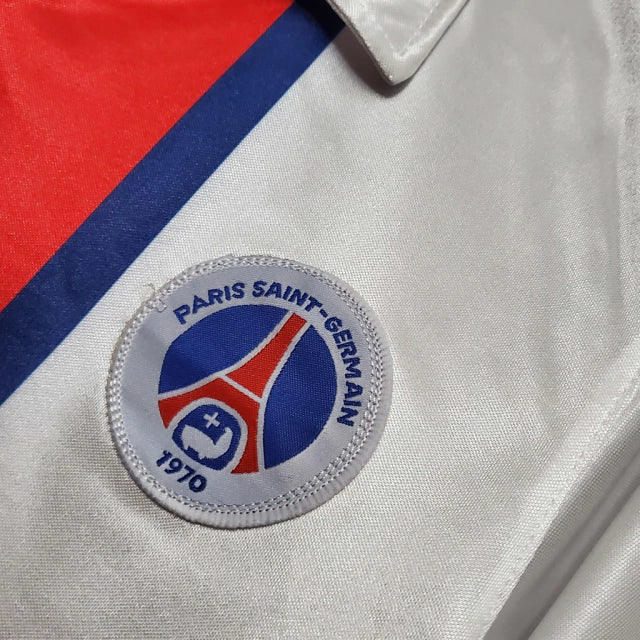 Camisa Paris Saint Germain PSG Retrô Away 98/99 Torcedor Nike Masculina - Branco, Azul e Vermelho