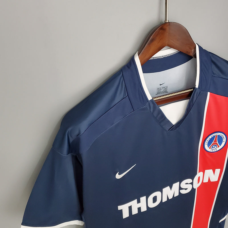 Camisa PSG Retrô 2002/2003 Azul e Vermelha - Nike