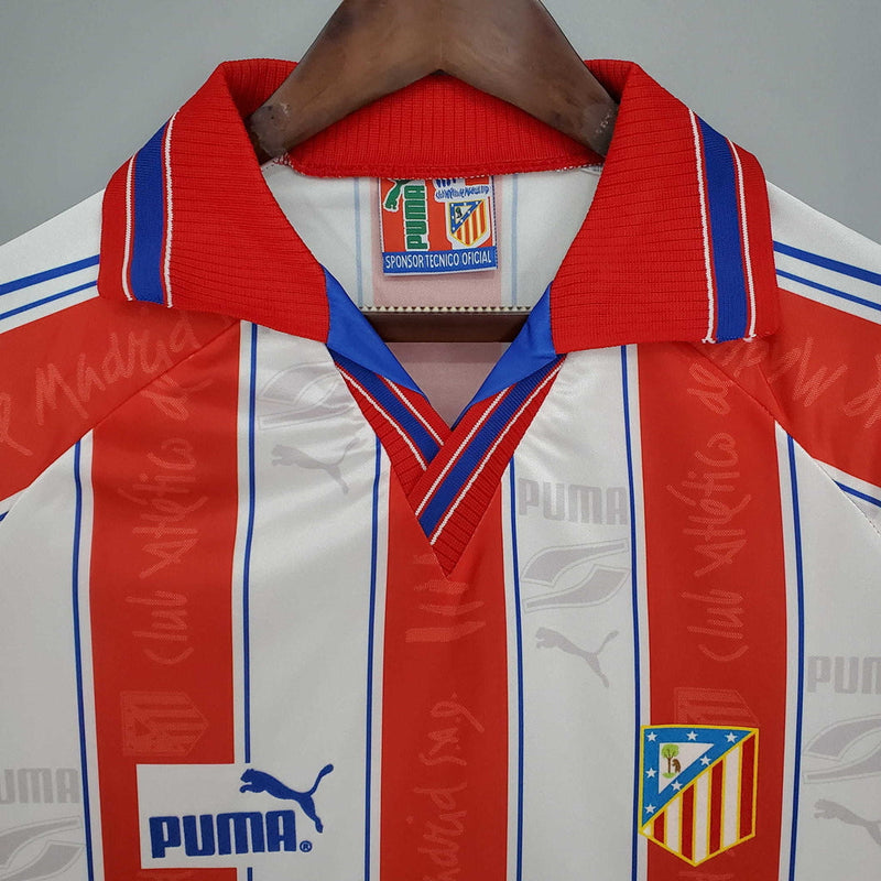 Camisa Atlético de Madrid Retrô 1996/1997 Branca e Vermelha - Puma