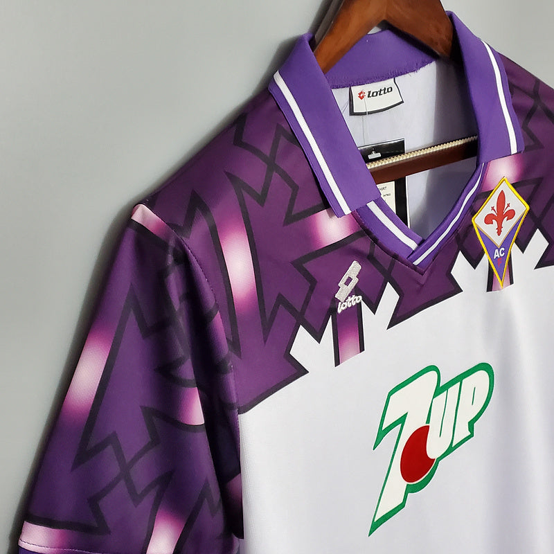 Camisa Fiorentina Retrô 1992/1993 Branca e Roxa - Lotto