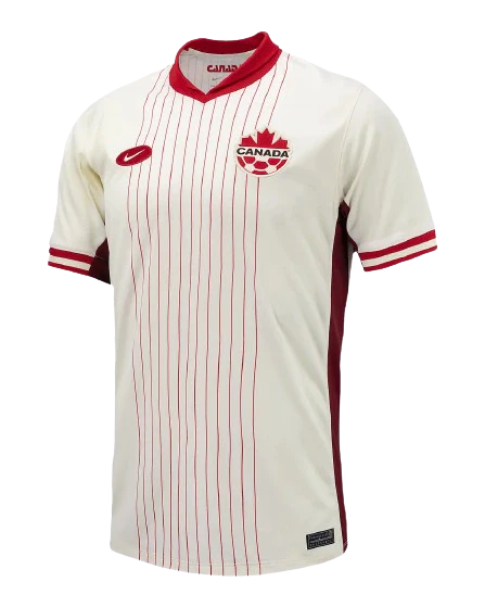 Camisa Seleção Canadá Away 2024/25 s/n Torcedor Masculino - Branca e Vermelha