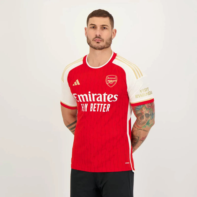 Camisa Arsenal Home 23/24 s/n° Torcedor Masculina - Vermelho