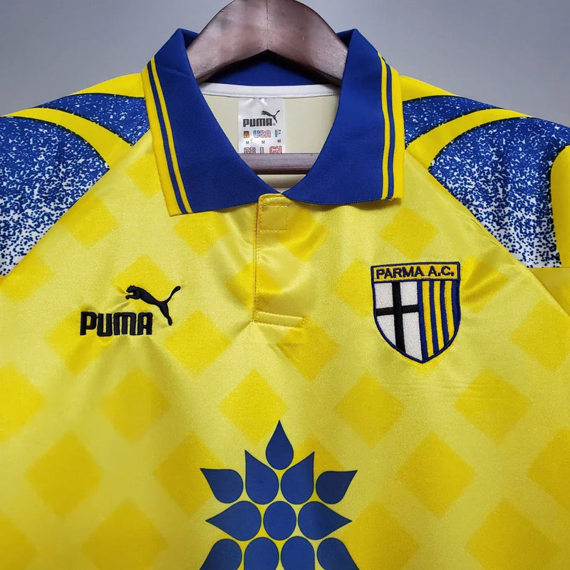 Camisa Retrô Parma Puma 1995/97 Masculino Amarelo e Azul