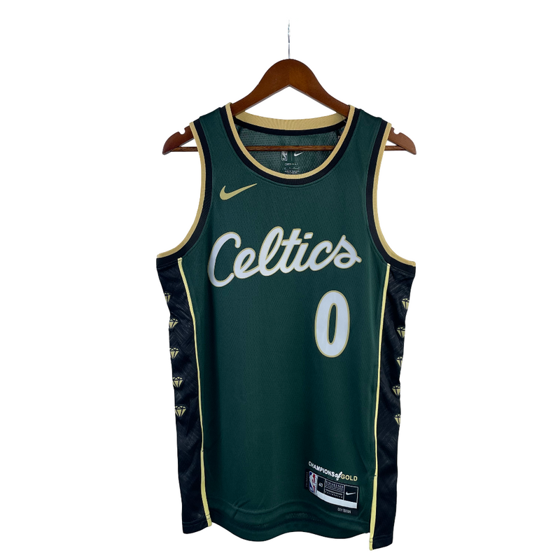 Regata NBA Boston Celtics Nike City Edition Authentic Tatum 0 - Verde