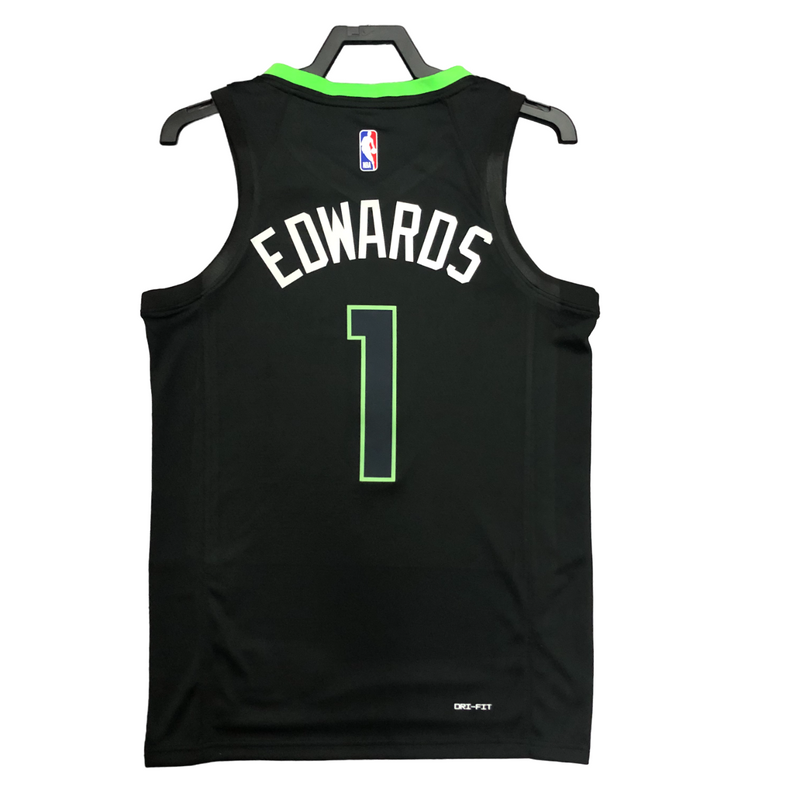 Regata NBA Minnesota Timberwolves Jordan Authentic Edwards 1 - Preta