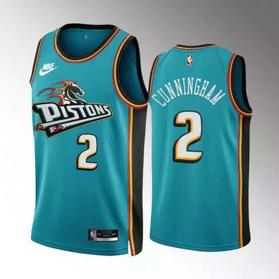 Regata NBA Detroit Pistons Classic Edition Nike Authentic Swingman Cunningaham 2 - Azul