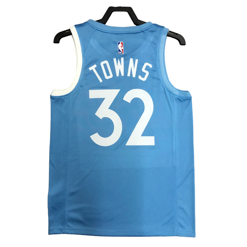 Regata NBA Minnesota Timberwolves City Edition  Nike Authentic Towns 32 - Azul