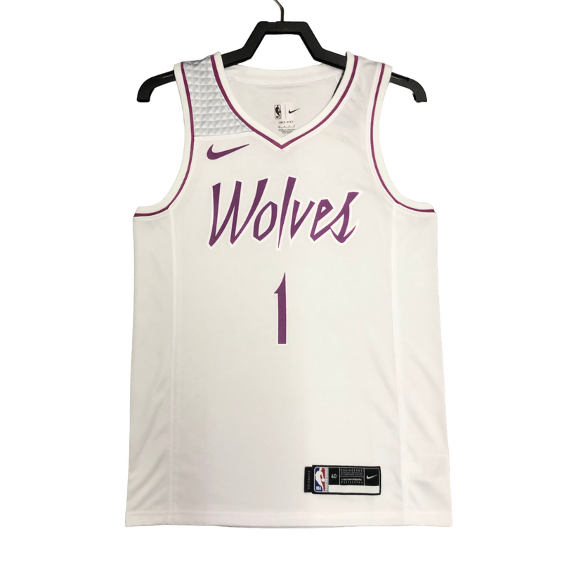 Regata NBA Minnesota Timberwolves Nike Authentic Edwards 1 - Branca