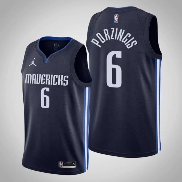 Regata NBA Dallas Mavericks Nike Authentic Swingman Porzingis 6 - Azul Marinho