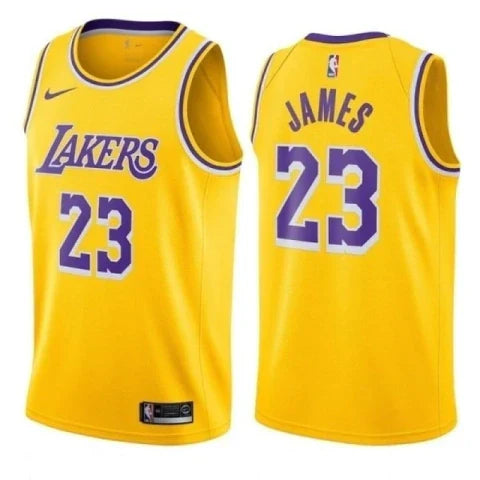 Regata NBA Lakers Nike Authentic James 23 - Amarela