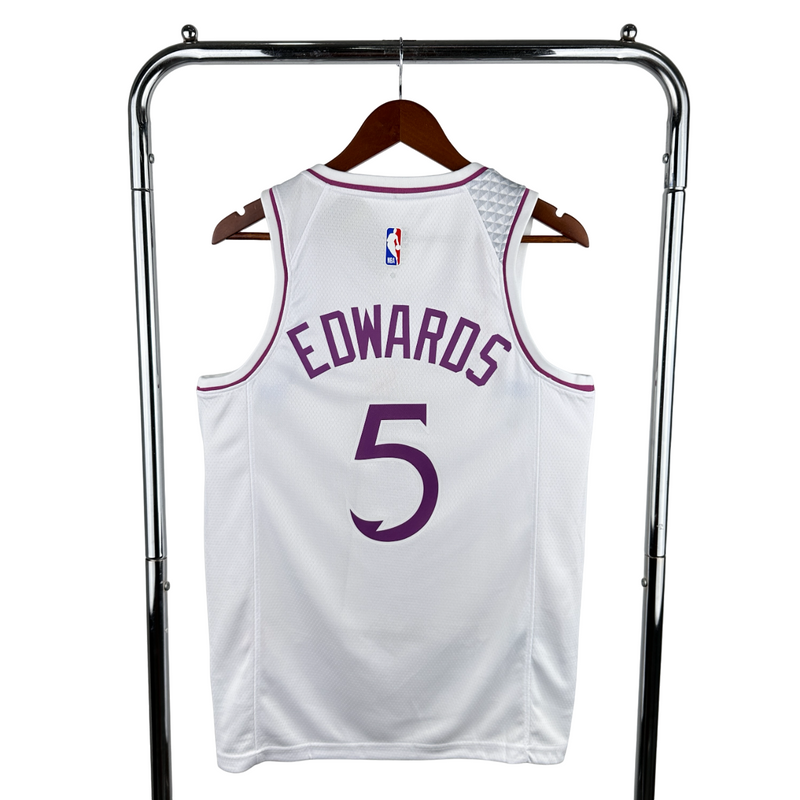 Regata NBA Minnesota Timberwolves Nike Authentic Edwards 5 - Branca