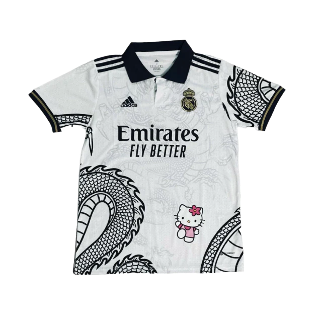 Camisa Real Madrid Hello Kitty 24/25 s/n° Torcedor Adidas Masculina - Preta