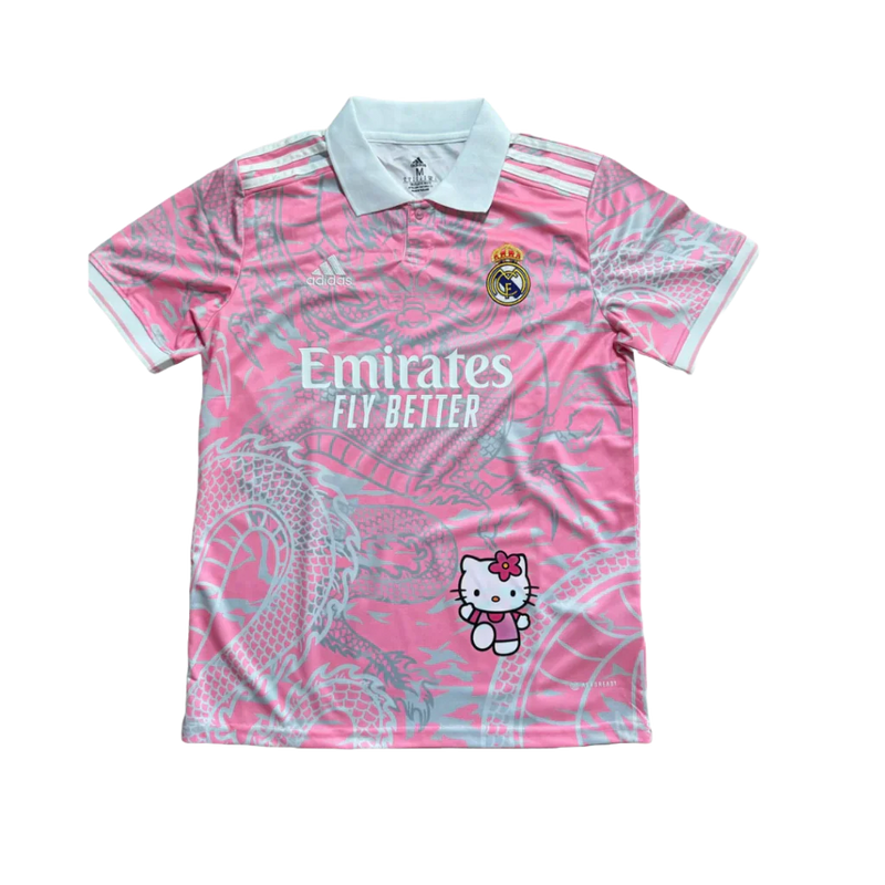 Camisa Real Madrid Hello Kitty 24/25 s/n° Torcedor Adidas Masculina - Rosa