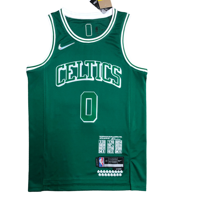 Regata NBA Boston Celtics City Edition Nike Authentic Tatum 0 - Verde