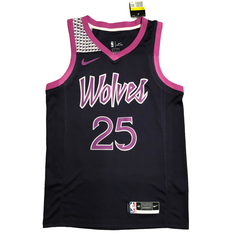 Regata NBA Minnesota Timberwolves Nike Authentic Rose 25 - Preta