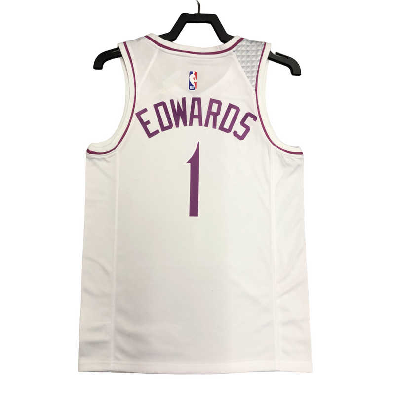 Regata NBA Minnesota Timberwolves Nike Authentic Edwards 1 - Branca