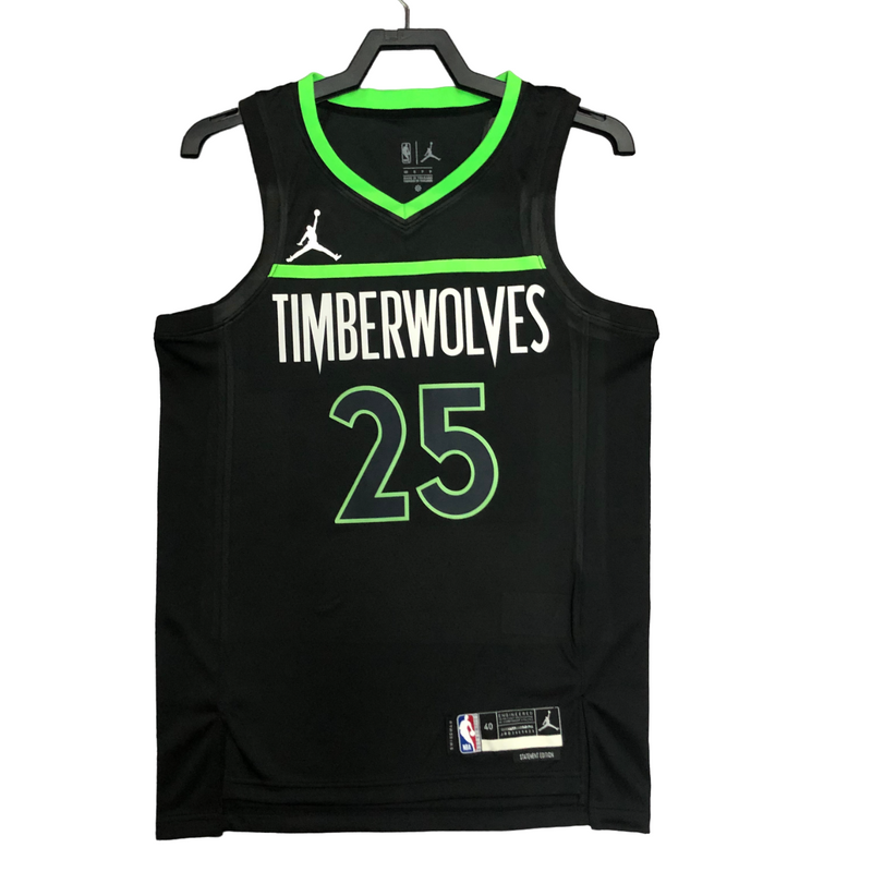 Regata NBA Minnesota Timberwolves Jordan Authentic Rose 25 - Preta