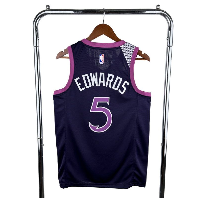 Regata NBA Minnesota Timberwolves Nike Authentic Edwards 5 - Roxa