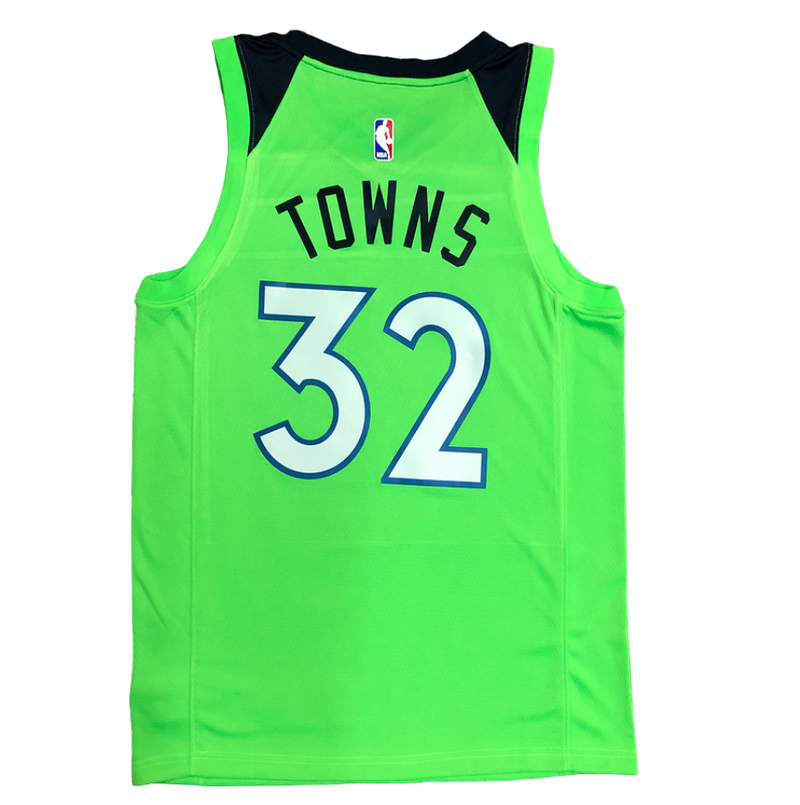 Regata NBA Minnesota Timberwolves Jordan Authentic Towns 32 - Verde