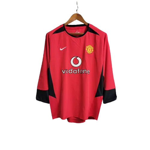 Camisa Retrô Manchester United Manga Longa Nike 2004/06 Masculino Vermelho