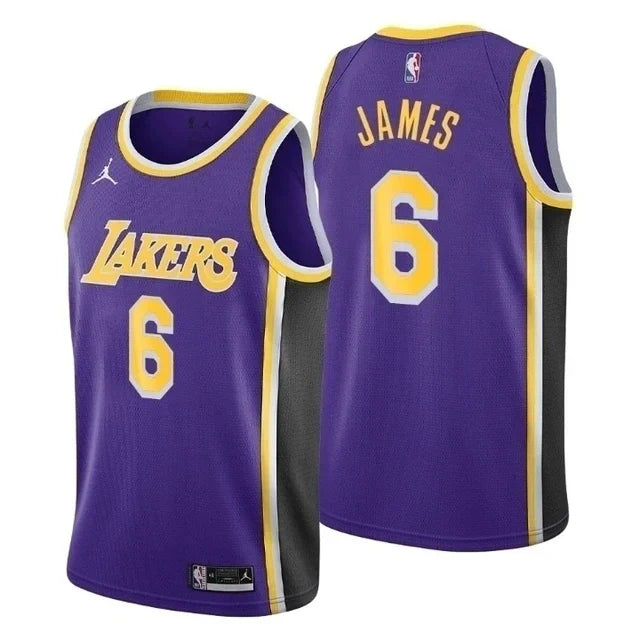 Regata NBA Lakers Nike Authentic James 6 - Roxa