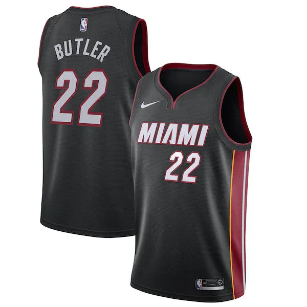 Regata NBA Miami Heat Nike Authentic Butler 22 - Preta e Vermelha