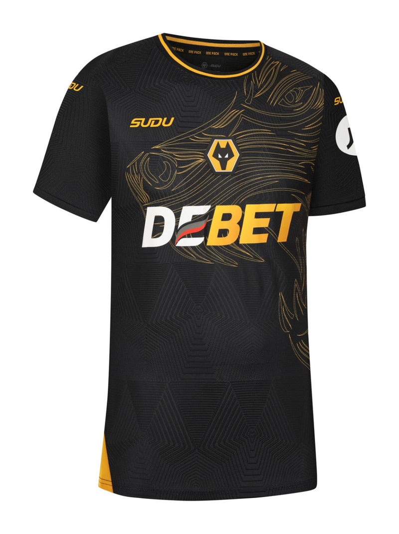 Camisa Wolverhampton Away 24/25 s/n° Torcedor Sudu Masculina - Preta