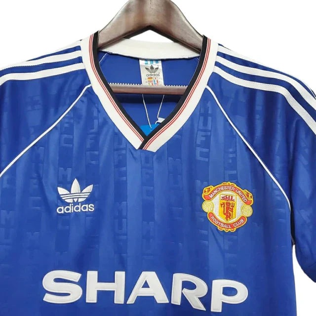 Camisa Manchester United Retrô 1988/1990 Azul - Adidas