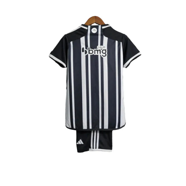 Kit Infantil Atlético Mineiro I Adidas 23/24 - Branco e Preto