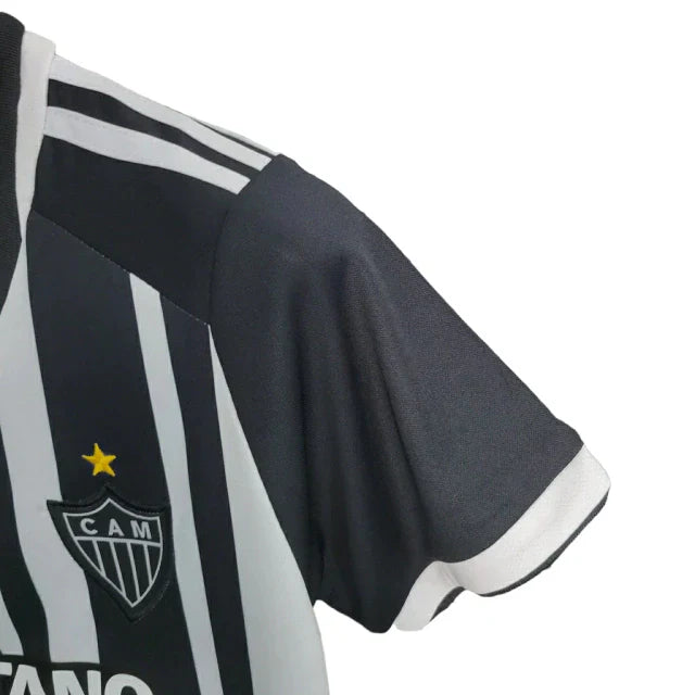 Kit Infantil Atlético Mineiro I Adidas 23/24 - Branco e Preto