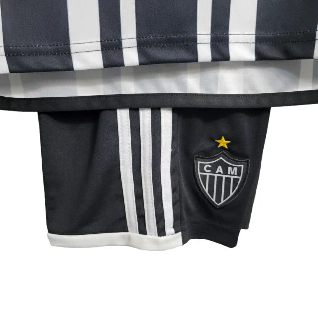 Kit Infantil Atlético Mineiro I Adidas 23/24 - Branco e Preto