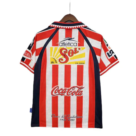 Camisa Chivas Retrô 1999/2000 Vermelha e Branca - Atletica