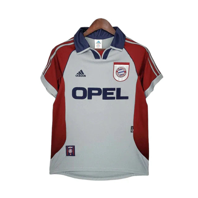 Camisa Bayern de Munique Retrô 1998/1999 Vermelha e Cinza - Adidas