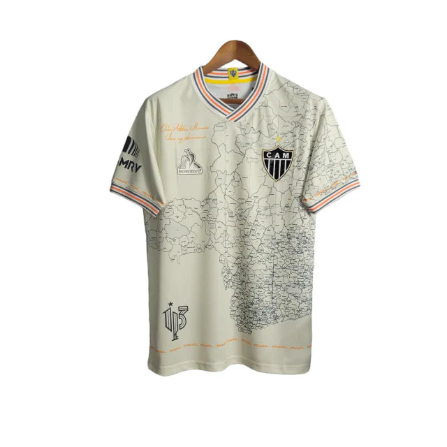 Camisa Atlético Mineiro Edição Especial 21/22 Torcedor Masculina - Amarelada com tons em preto