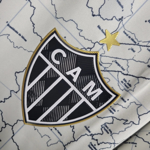 Camisa Atlético Mineiro Edição Especial 21/22 Torcedor Masculina - Amarelada com tons em preto