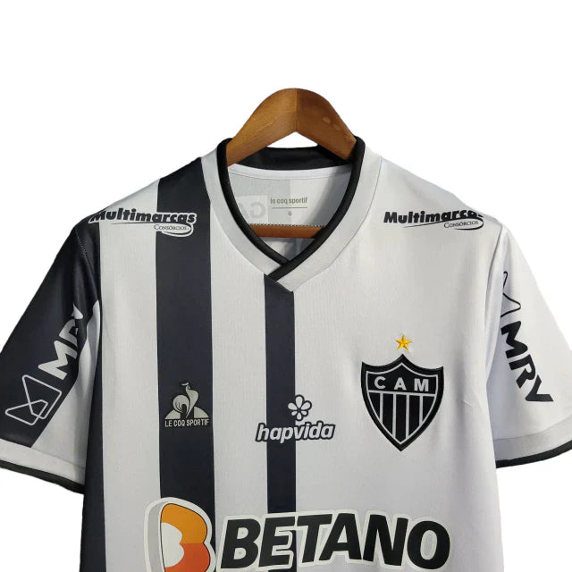 Camisa Atlético Mineiro 22/23 Torcedor Masculina - Branca e preta