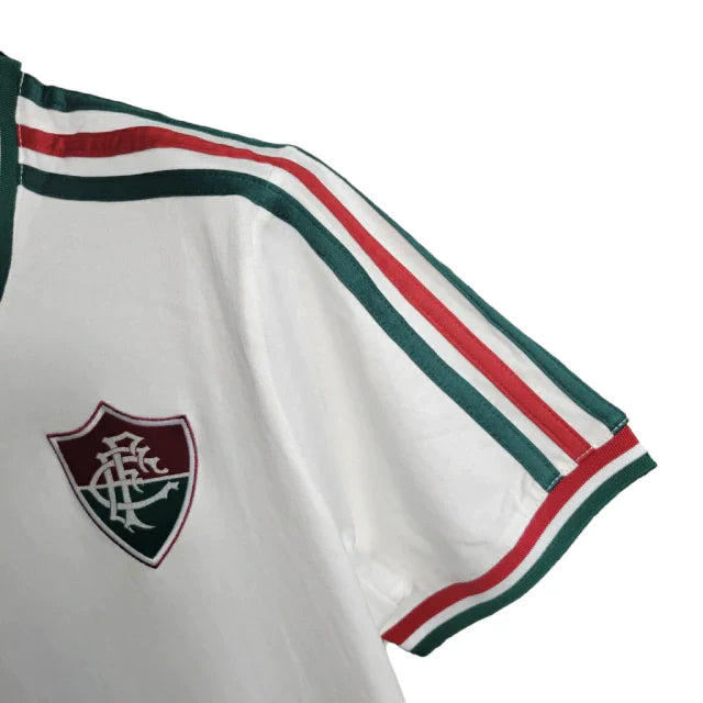 Camisa Fluminense Retrô 14/15 Torcedor Masculina - Branca com detalhes em vermelho e verde