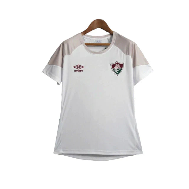 CAMISA FLUMINENSE TREINO II 23/24 UMBRO FEMININA - Branca com detalhes cinza