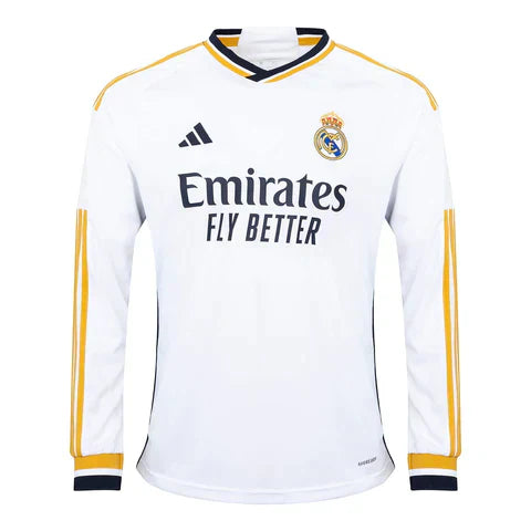 Camisa Manga Longa Real Madrid I 23/24 - Branca