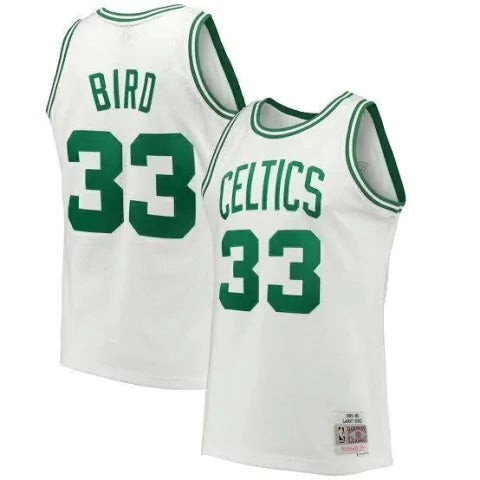 Regata NBA Boston Celtics Edition 1985-1986 Mitchell & Ness Authentic Bird 33 - Branca