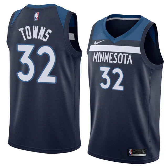 Regata NBA Minnesota Timberwolves Nike Authentic Swingman Towns 32 - Azul