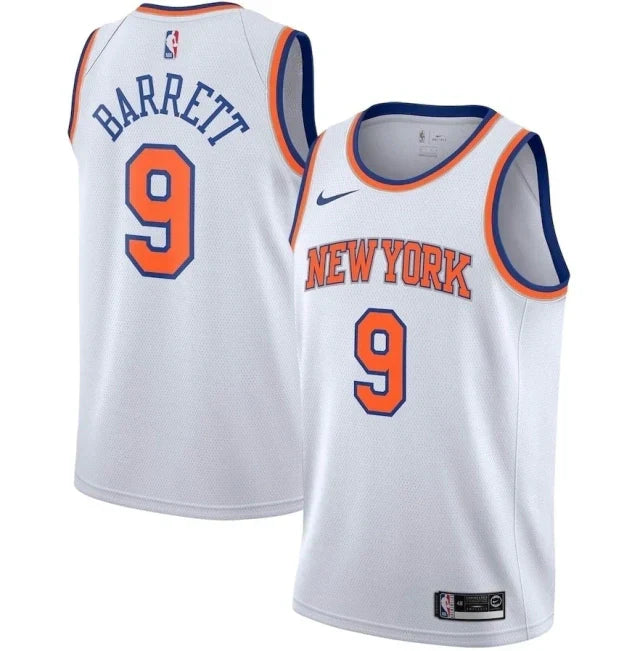 Regata NBA New York Knicks Nike Authentic Barrett 9 - Branca