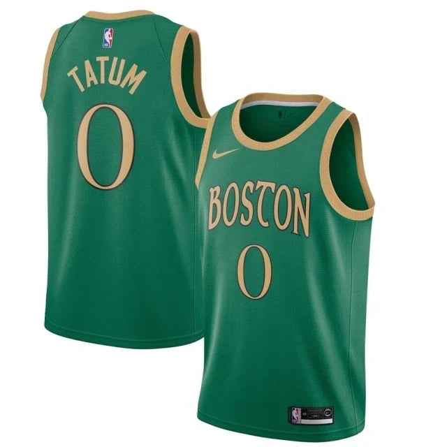 Regata NBA Boston Celtics Nike Authentic Tatum 0 - Verde e Dourado