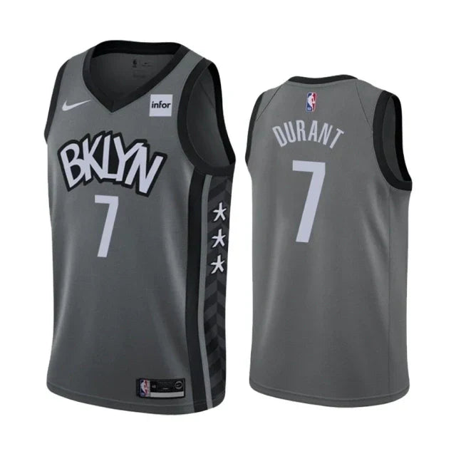 Regata NBA Brooklyn Nets Nike Authentic Durant 7 - Cinza