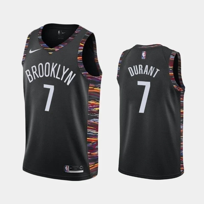 Regata NBA Brooklyn Nets Edition 18/19 Nike Authentic Durant 7 - Preta