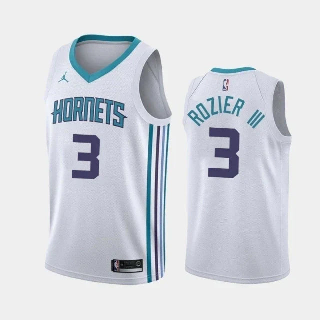 Regata NBA Charlotte Hornets Jordan Authentic Rozier 3 - Branca