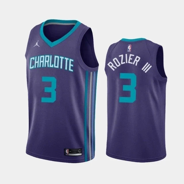 Regata NBA Charlotte Hornets Jordan Authentic Rozier 3 - Roxa