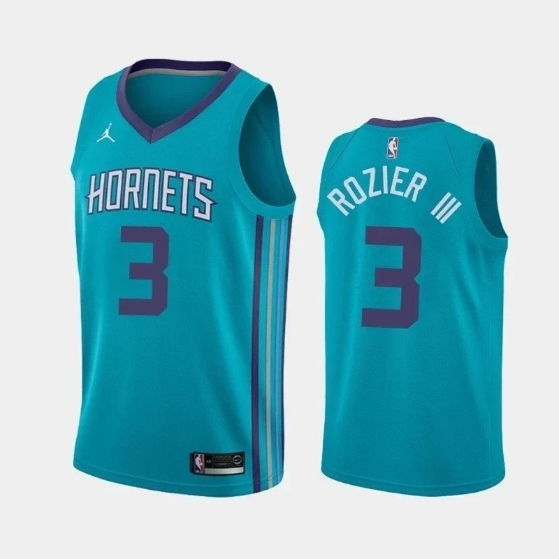 Regata NBA Charlotte Hornets Jordan Authentic Rozier 3 - Azul