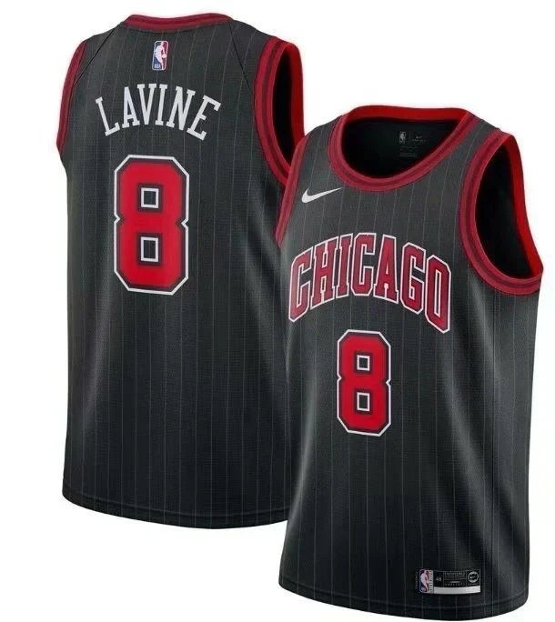 Regata NBA Chicago Bulls Nike Authentic Lavine 8 - Preta