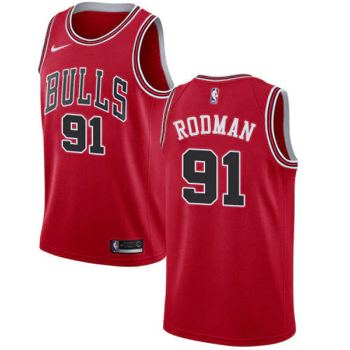 Regata NBA Chicago Bulls Nike Authentic Rodman 91 - Vermelha